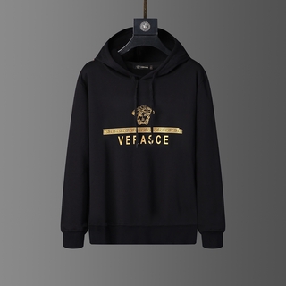 VERSACE เสื้อกันหนาวมีหมวกแขนยาวสไตล์คลาสสิก Versace