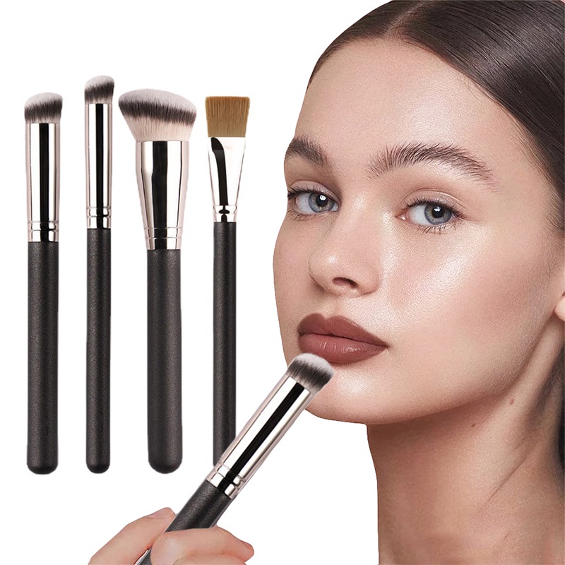 แปรงแต่งหน้ามืออาชีพ ลงคอนซีลเลอร์ ลงรองพื้น ลงรายละเอียด แปรงแต่งหน้า / หน้ากาก / ด้ามจับฝ้า เครื่องมือแปรงแต่งหน้า 1 ชิ้น