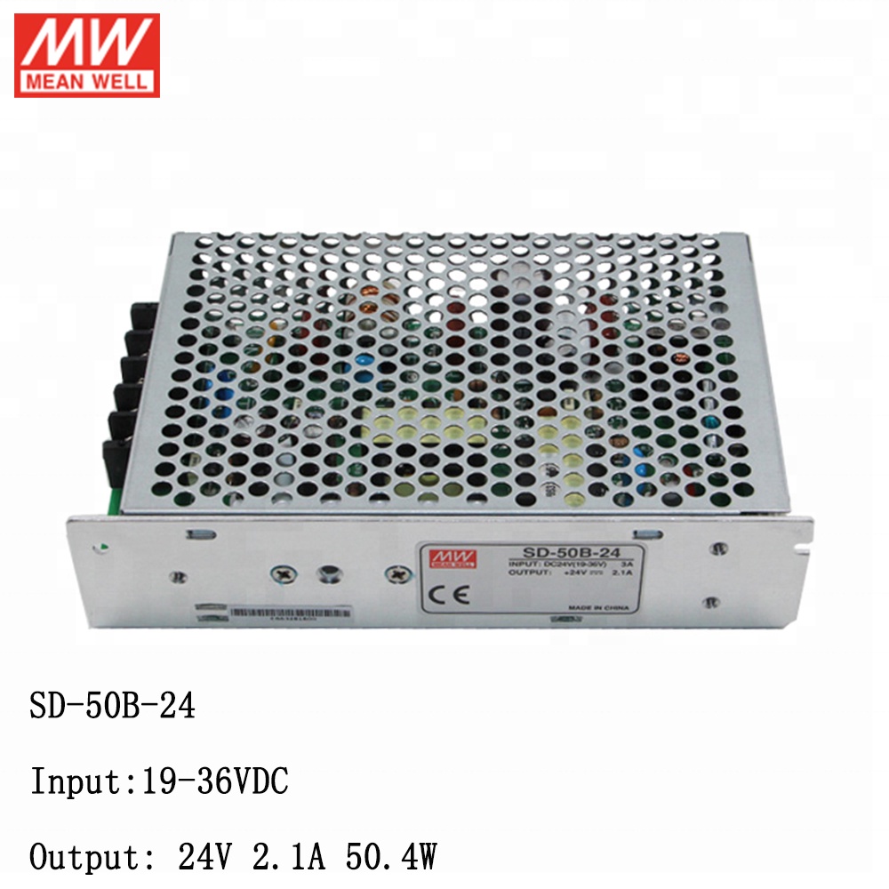 Mean WELL SD-50B-24 19 ~ 36VDC ถึง 24V DC 2.1A 50W DC-DC Converter Enclosed Switching Power Supply 2