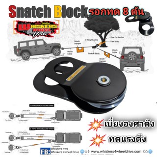 Snatch block สเน็ทบ็อค รอกทด 8 ตัน พร้อมหัวอดจารบี เพิ่มความลื่น