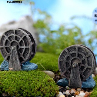 🏡2 Pcs Waterwheel Micro Landscape Bonsai Succulent Plants Fish Tank DIY Decor