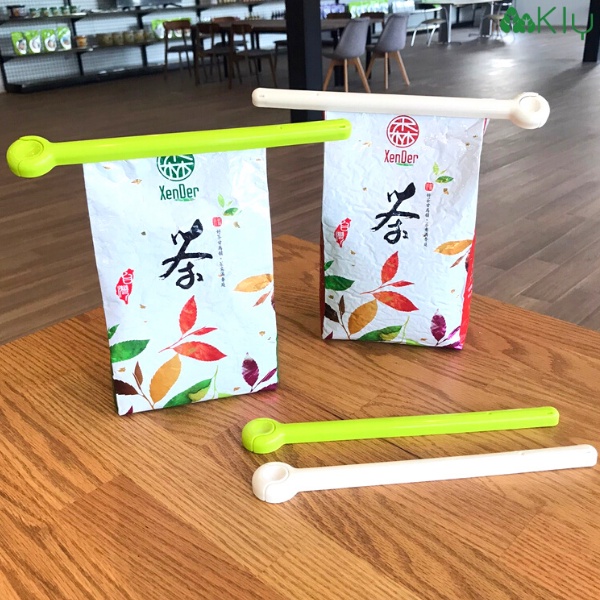 ที่หนีบซองขนมหรือถุงชา รักษาความสะอาด ถนอมอาหาร  วัตถุดิบที่เปิดใช้แล้ว เพื่อไม่ให้อากาศเข้า