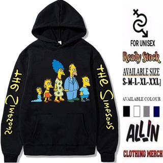 เสื้อฮู้ดดี้ แบบสวมหัว พิมพ์ลายโลโก้ Jumper The Simpson Family สําหรับผู้ชาย GT