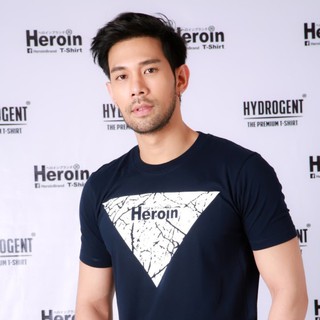 ค่าของเงินHeroin เสื้อยืดสีกรม รุ่นสามเหลี่ยมS-3XL