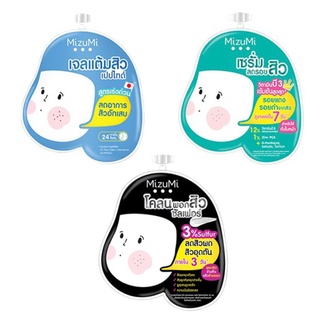 Mizumi ครีมซอง มิซึมิ 3 สหาย [เซตปราบสิว] Peptide Acne Gel / B3 Acne Concentrate Serum / Sulfur Acne Clay