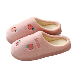 At.LuckyHome Slipper รองเท้าสลิปเปอร์ รองเท้าใส่ในบ้าน แตงโม สตรอเบอร์รี่ งานนุ่มนิ่มขนฟู น่ารักมาก สลิปเปอร์ผลไม้