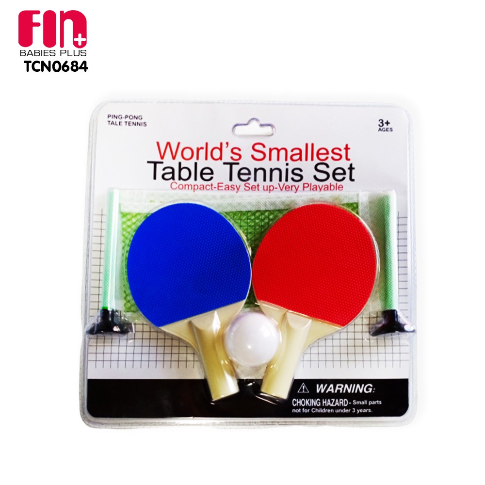 FIN ชุดของเล่นปิงปองไซส์มินิ Mini table tennis toy set มาพร้อมลูกปิงปองและตาข่าย พับเก็บได้ รุ่นTCN0