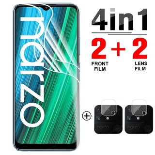 4 in 1 Hydrogel Film For Oppo Realme Narzo 50A Screen Protector films for Realme Narzo 50i 50 A i Protective film not glass