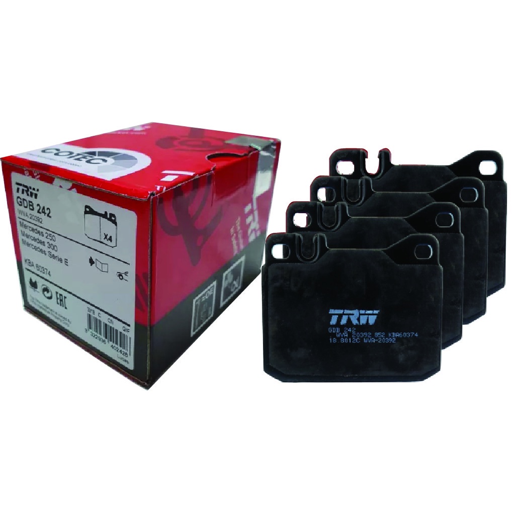 BMW ผ้าเบรคหน้า TRW รุ่น W123 W126 W116  เบอร์ GDB242