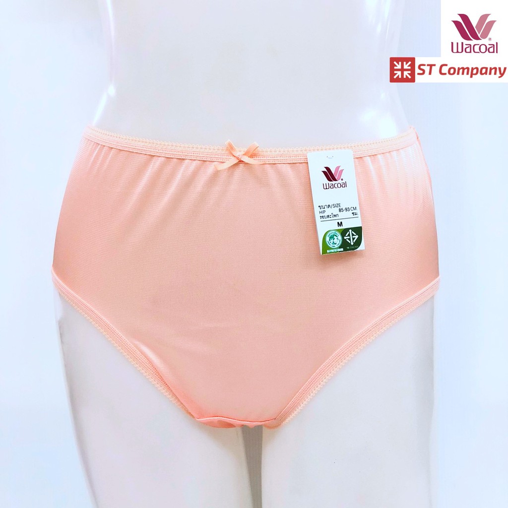 Wacoal กางเกงใน ผ้ามัน เต็มตัว เอวสูง สีส้ม (TO) ลื่น ผ้าไนล่อน เนื้อเงางาม สวมใส่สบาย วาโก้ หญิง WU4337