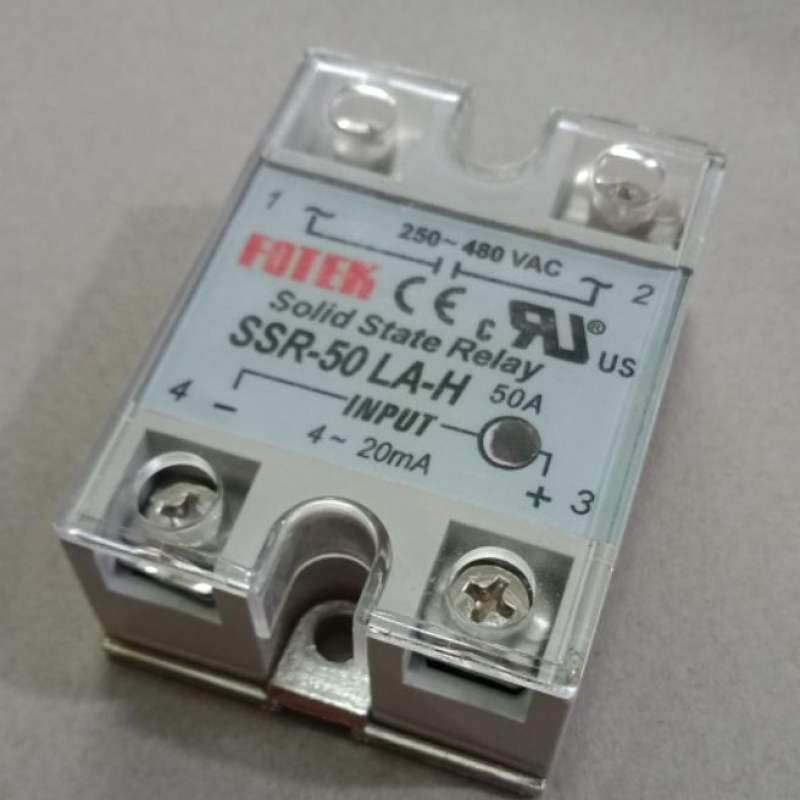 (แพ็ค1ตัว) SSR-50LA-H โซลิส สเตท รีเลย์ 50A INPUT: 4~20mA OUTPUT: 250~480VAC SSR-50LA SSR50LA-H SSR5
