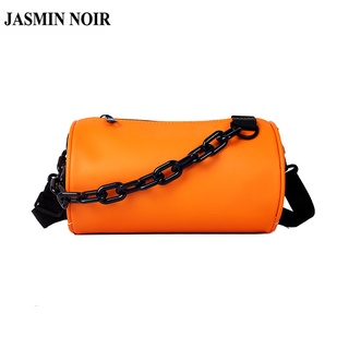 Jasmin NOIR กระเป๋าสะพายไหล่ หนัง PU แต่งสายโซ่คล้อง แฟชั่นสําหรับสตรี