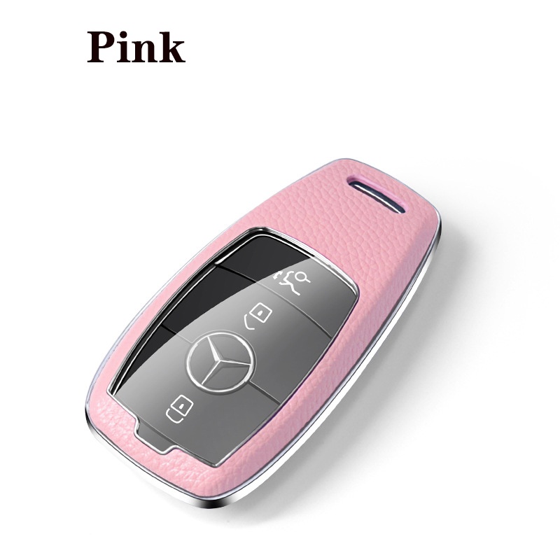 Zobig เคสกุญแจรีโมทรถยนต์ แบบหนัง สําหรับ Mercedes Benz S E-Class A200 GLC AMG GLK CL SL - รูปที่ 5