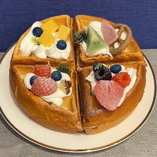 โมเดล ครัวซอง วาฟเฟิลปลอม Waffle Mock up สำหรับถ่ายรูปเป็นพร๊อพ มีกลิ่นหอม ราคา ถูกที่สุด ดีลบีเคเค แกลเลอรีภาพที่ 4