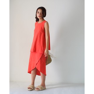 ByTheSea Wrap Skirt - Brick Freesize