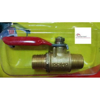 HI-TOP บอลวาล์วลม 1/4 นิ้ว ทองเหลือง รุ่น เกลียวนอกสองข้าง บอลวาล์ว วาล์วลม ball valve