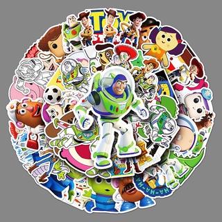 สติกเกอร์ ลายการ์ตูนดิสนีย์ Toy Story กันน้ํา สําหรับติดตกแต่งสเก็ตบอร์ด กีตาร์ แล็ปท็อป กระเป๋าเดินทาง DIY 53 ชิ้น