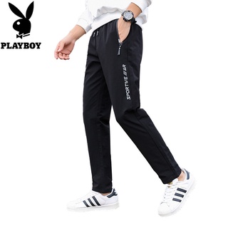 PLAYBOY Mens Sports Pants Summer Thin Section Pants