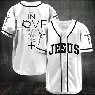 เสื้อกีฬาเบสบอล Jesus I Fell In Love With The Man Who Died For Me สําหรับผู้ชาย