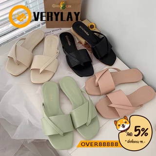 Overylay รองเท้าสุภาพสตรี แฟชั่นผู้หญิง สไตล์เกาหลี หรูหรา สวมใส่สบาย มีให้เลือก 5 สี