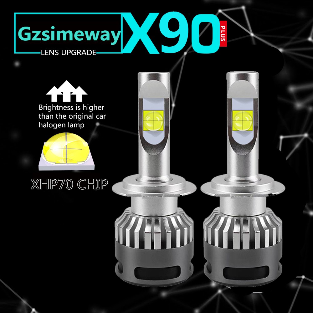 2PCS H7 LED H4 H1 H11 ไฟหน้ารถ 9012 HB3 D1S D2H D2S หลอดไฟ XHP70 110W 13200LM 6000K HB4 LED H8 H9 อั