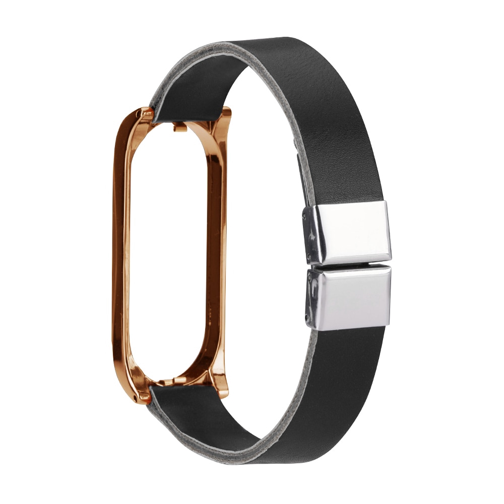 สําหรับ XiaoMi Mi Band 4/5/6/7/8 สายนาฬิกาข้อมือสมาร์ทวอทช์ แฟชั่น สายหนัง ย้อนยุค สายรัดข้อมือ