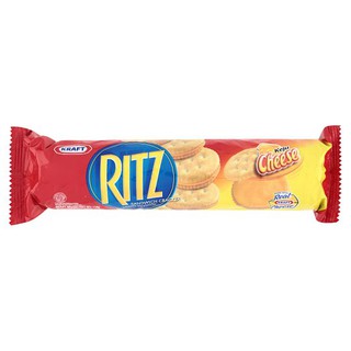 🔥HOT🔥 ริทซ์ แครกเกอร์สอดไส้ครีมรสชีส 118กรัม Ritz Cheese Cracker Filled with Cheese Cream 118g