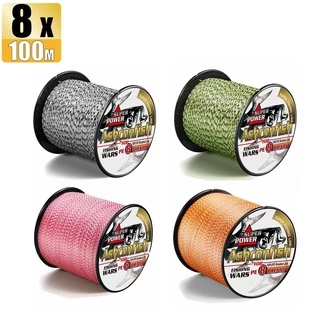 Ashconfish 100 เมตร ถัก8 เส้นจุด สายตกปลาถัก Dyneema สาย PE สายที่มองไม่เห็น