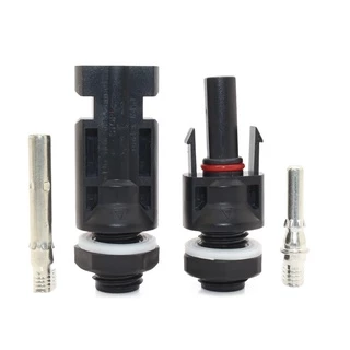 MC4 No.999 แบบยึดตู้คอนโทรล (1 คู่) Connector Cabinet Box DC 1000V 30A หัวต่อสาย สำหรับงานโซล่าเซลล์ ออฟกริด ออนกริด