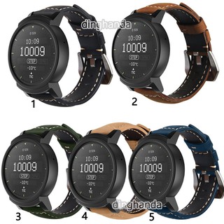 เปลี่ยนสายคล้องคอหนังแท้ Crazy Horse สำหรับ Ticwatch E Smart Watch