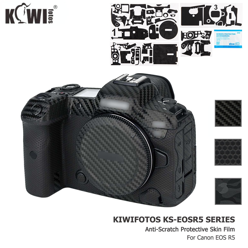 Kiwi ฟิล์มสติกเกอร์ ป้องกันรอยขีดข่วน ไม่ตกค้าง 3M สําหรับตกแต่งกล้อง Canon EOS R5 Canon R5