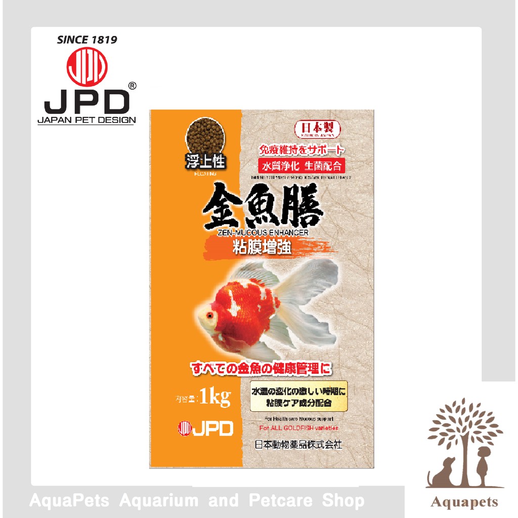 JPD Kingyo Zen Mucoos Enhancing Premium อาหารปลาทอง (ลอยน้ํา) 1กก. / มาคานัน อิกัน อีมาส /