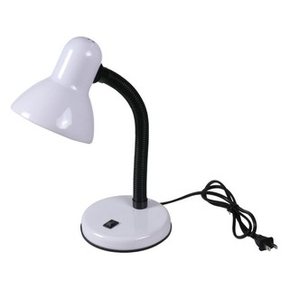 Reading lamp DESK LAMP MITSUMARU M88-WH PLASTIC/METAL MODERN WHITE The lamp Light bulb โคมไฟอ่านหนังสือ ไฟอ่านหนังสือ MI