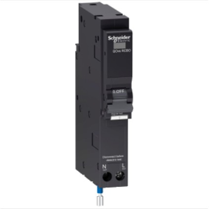 เซอร์กิตเบรกเกอร์กันไฟดูด/ไฟรั่ว SD Schneider 1P 10A - 60A รุ่น QOvs-RCBO