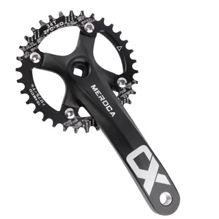 MEROCA CX FKQB จักรยาน crankset จักรยานเสือภูเขาสแควร์รูข้อเหวี่ยง 104BCD สําหรับ MTB 170mm32/34/36/38/40/42T โซ่ล้อจักรยานข้อเหวี่ยง