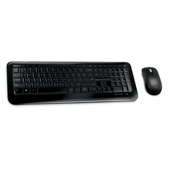 MICROSOFT KEYBOARD & MOUSE (คีย์บอร์ดและเมาส์ไร้สาย) WIRELESS DESKTOP 850 WITH AES ( MCS-PY9-00025 )