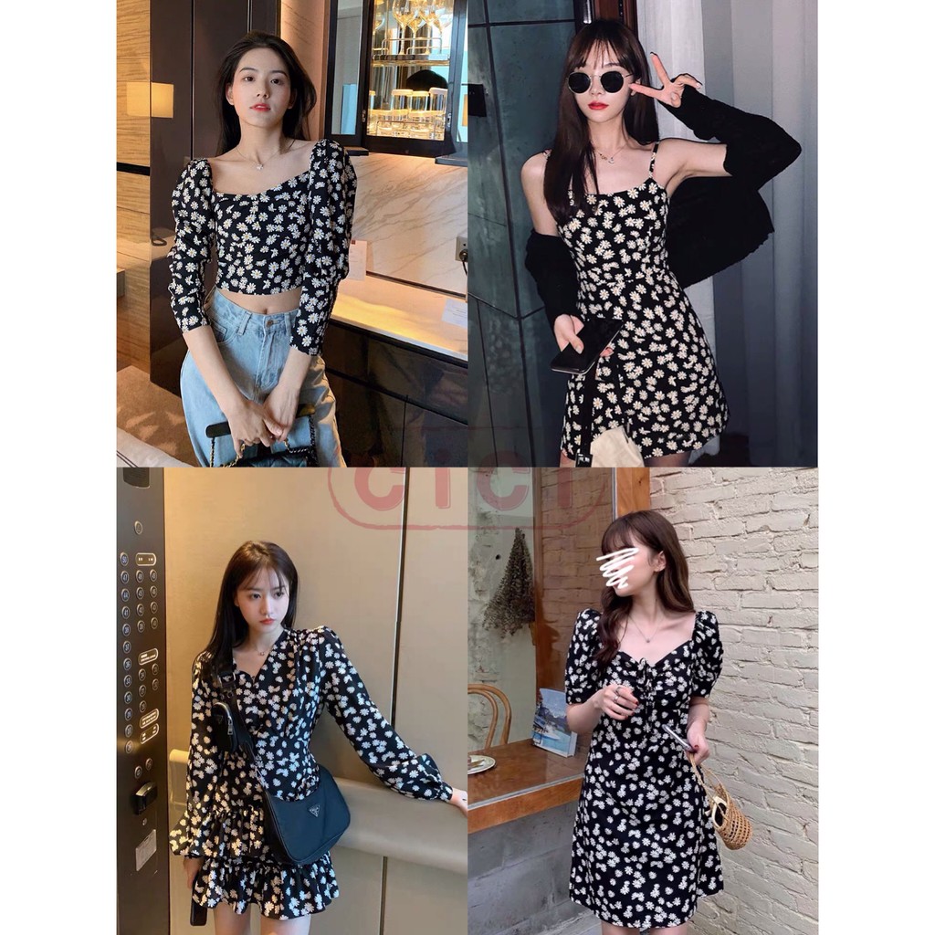 Cicishop SALE/สุ่มสี พร้อมส่ง เสื้อแขนยาว/เดรสลายเดซี่ ทรงสวย สไตล์เกาหลี น่ารักๆ(6097/6098/6099/6102)