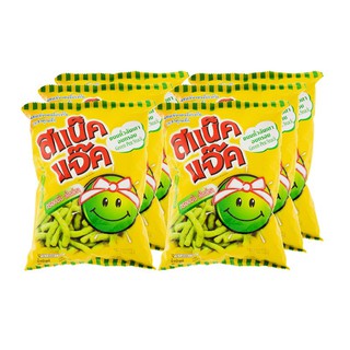 สแน็คแจ็ค ขนมถั่วลันเตาอบกรอบ ขนาด 34 กรัม แพ็ค 6 ห่อ Snack Jack Peas Snack, Size 34 grams, Pack 6