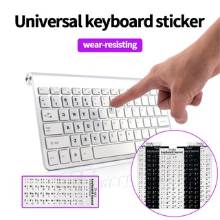 สติกเกอร์คีย์บอร์ดภาษาไทย Thai Keyboard Sticker สติกเกอร์ติดแป้นพิมพ์สติ๊กเกอร์คีย์บอร์ด สำหรับแล็ปท็อป/แป้นพิมพ์