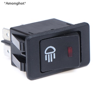 [[Amonghot]] สวิตช์ไฟตัดหมอก LED 12V 35A 4Pin สีแดง สําหรับรถยนต์ [ขายดี