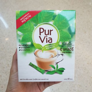 วัตถุให้ความหวานแทนน้ำตาล Pur Via Stevia Blend  32g.