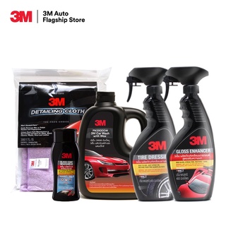 3M Set แชมพูล้างรถ ขนาด 1000 Ml. PN39000W + PN39034LT + PN39042LT + (เคลือบกระจก) PN08889LT + PN39017L/S