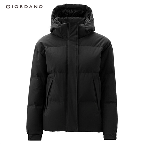 GIORDANO WOMEN Detachable hooded 90% goose down jacket 05379732