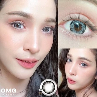 คอนแทคเลนส์🌈Omg🌈 Chestnut / Gray (Wink) ขนาดบิ๊กอาย💖 ฮิตในTiktok🔥ลายคล้ายTommy