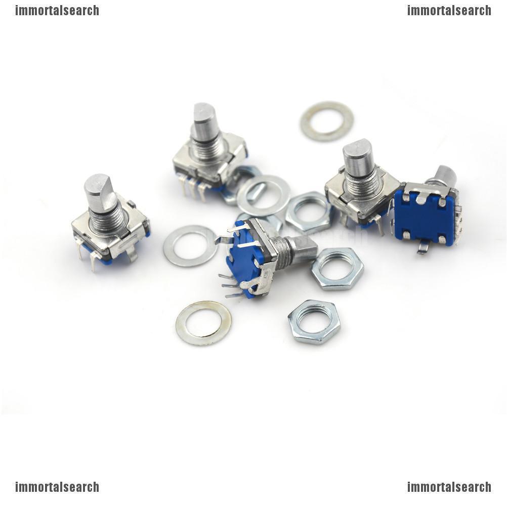 【ICE】 Sells 5Pcs Rotary Encoder Push Button Switch Keyswitch Electronic Components 12mm