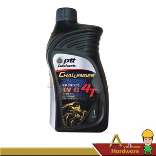 น้ำมันเครื่องมอเตอร์ไซค์ 4T CHALLENGER SEMI-SYNTHETIC 10W-40 ปริมาณ 1 ลิตร ปตท.