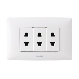 ชุดเต้ารับเดี่ยว 2 ขากลมแบน HACO AP-R30 DOUBLE SOCKETS 2P AP-R30 HACO