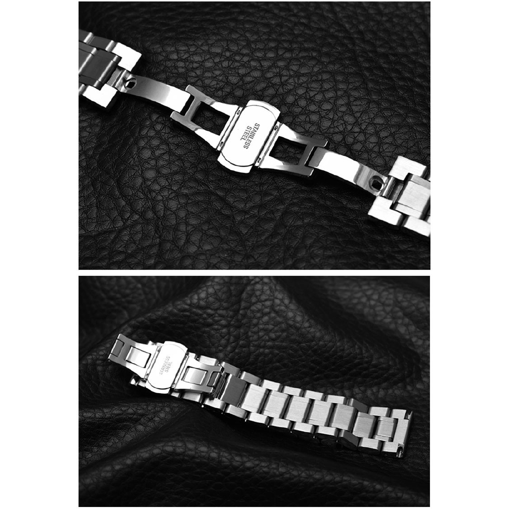 Stainless Steel Watch Strap Wristwatch Band Wrist Strap Replacement Bracelet 14 16 17 18 19 20 22 24mm(Without connector) #8