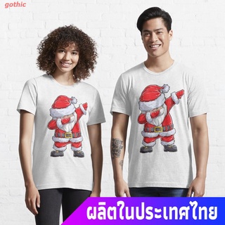 gothic เสื้อยืดแขนสั้น Christmas Shirts for Boys Kids Dabbing Santa Xmas Gifts Tees Essential T-Shirt Mens Womens 471