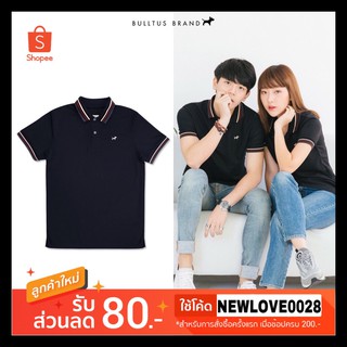 เสื้อโปโลบลูตัส Bulltus Brand สีดำ รุ่นปก triple